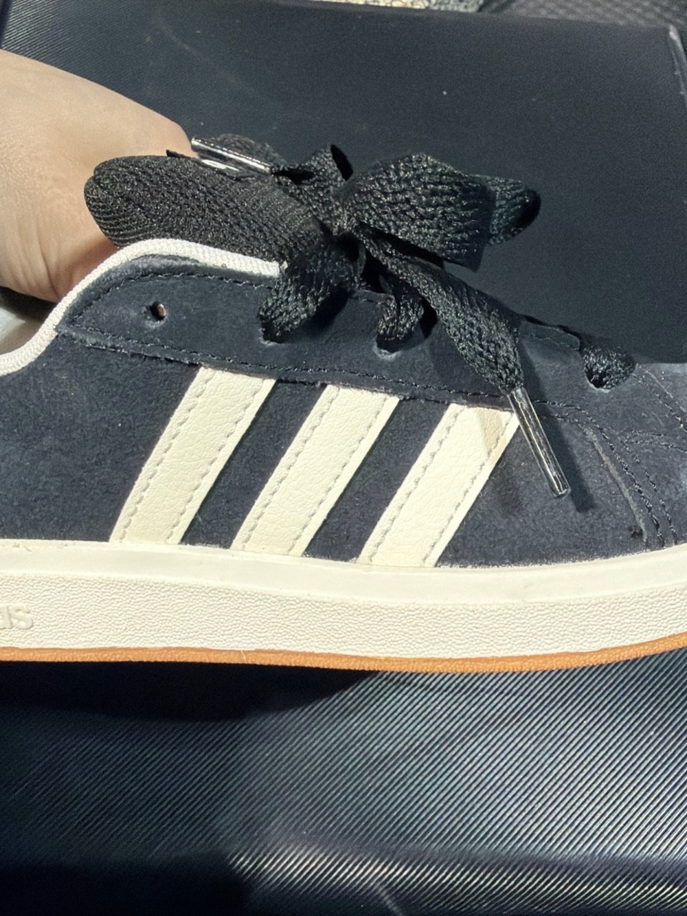 Kids Black Suede Sneakers